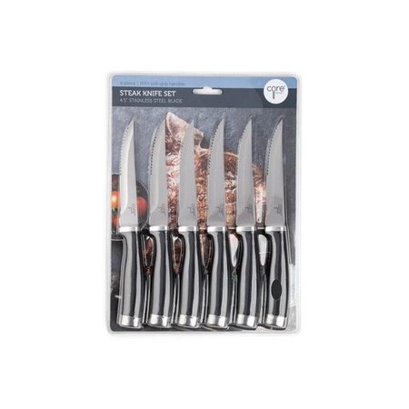 CORE KITCHEN Core Kitchen 6012620 Core Kitchen Stainless Steel Steak Knife Set - 6 Piece 6012620